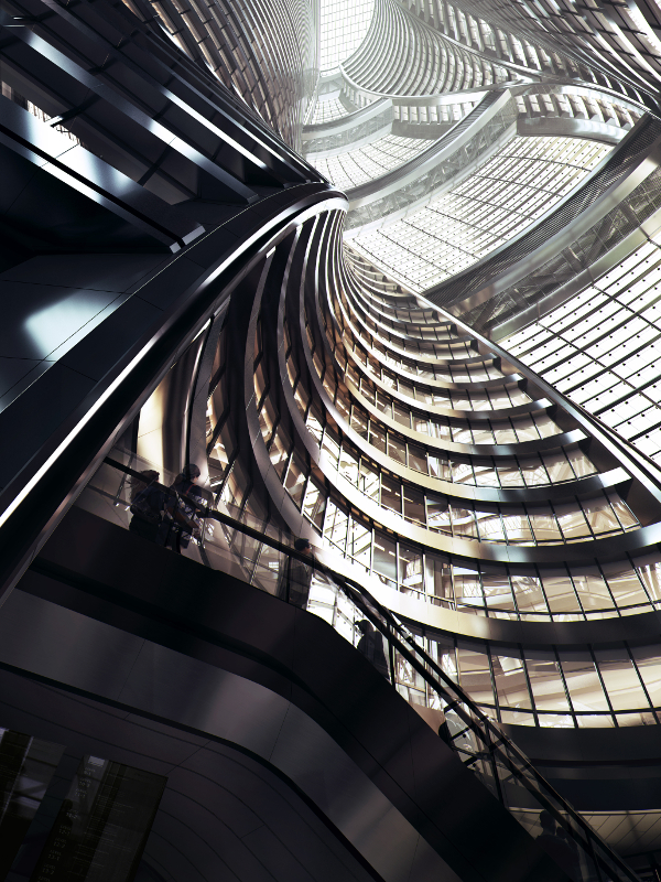 Construction of Leeza SOHO reaches level 20, Zaha Hadid Architects